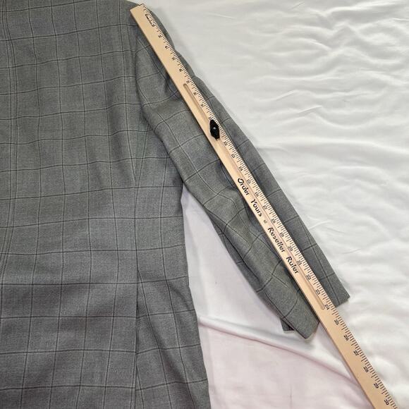 Lauren Ralph Lauren Blazer Mens Size 42R Gray Windowpane Silk Wool Sports Coat - Picture 15 of 16